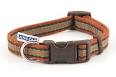 Ancol Cotton Stripe Adjustable Collar - Brown Stripe Small Size 1-2 x 1